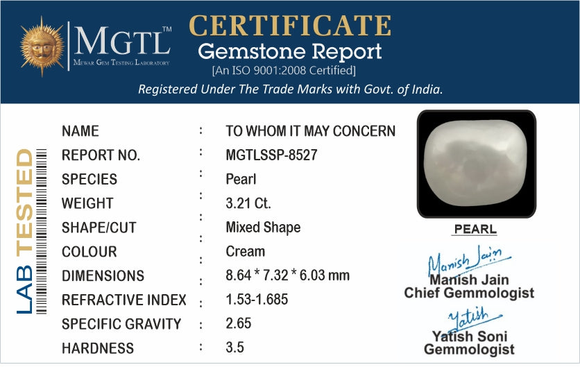 Keshi Pearl - 3.21 Carat Fine Quality SSP-8527