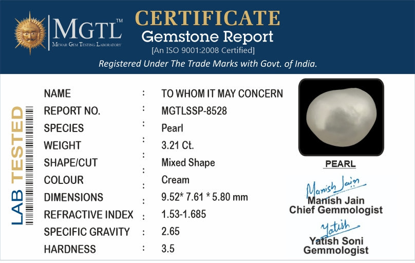 Keshi Pearl - 3.21 Carat Fine Quality SSP-8528