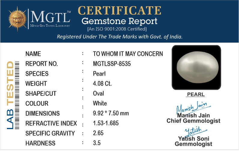 Keshi Pearl - 4.08 Carat Prime Quality SSP-8535