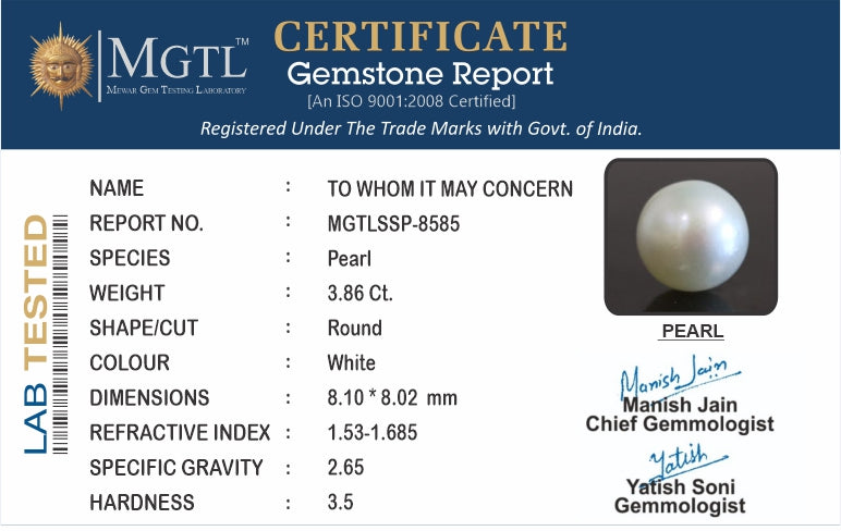 South Sea Pearl - 3.86 Carat Fine Quality SSP-8585
