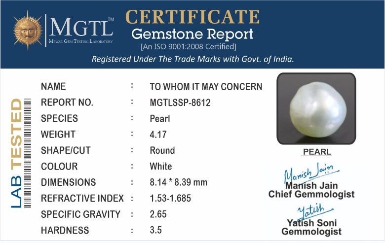 Keshi Pearl - 4.17 Carat Limited Quality SSP-8612