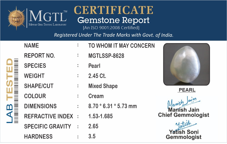 Venezuela Pearl - 2.45 Carat Limited Quality SSP-8628