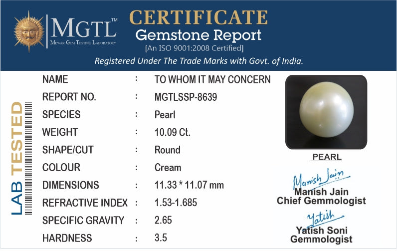 South Sea Pearl - 10.09 Carat Prime Quality SSP-8639