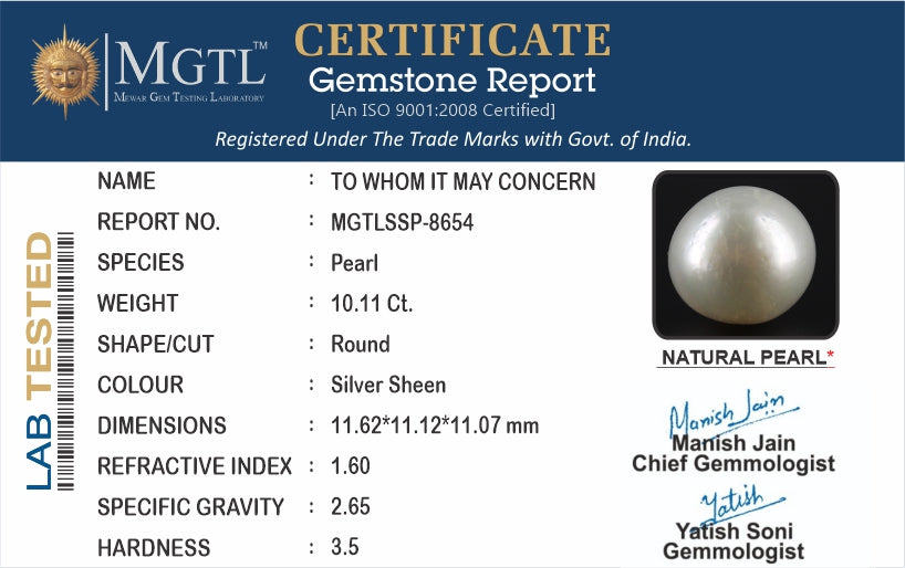 South Sea Pearl - 10.11 Carat Prime Quality SSP-8654