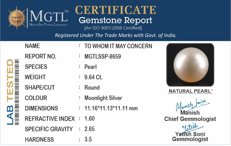 South Sea Pearl - 9.64 Carat Prime Quality SSP-8659