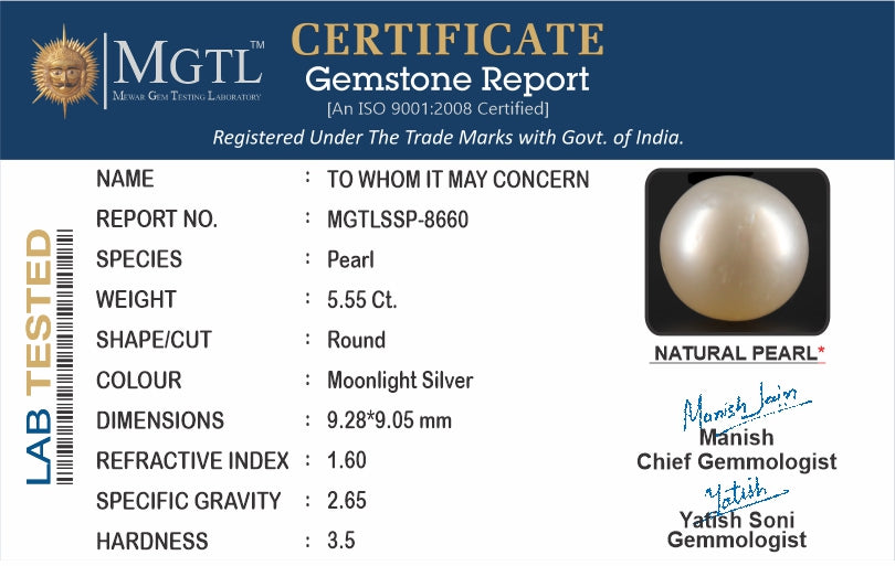 South Sea Pearl - 5.55 Carat Prime Quality SSP-8660