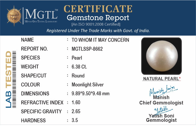 South Sea Pearl - 6.38 Carat Prime Quality SSP-8662