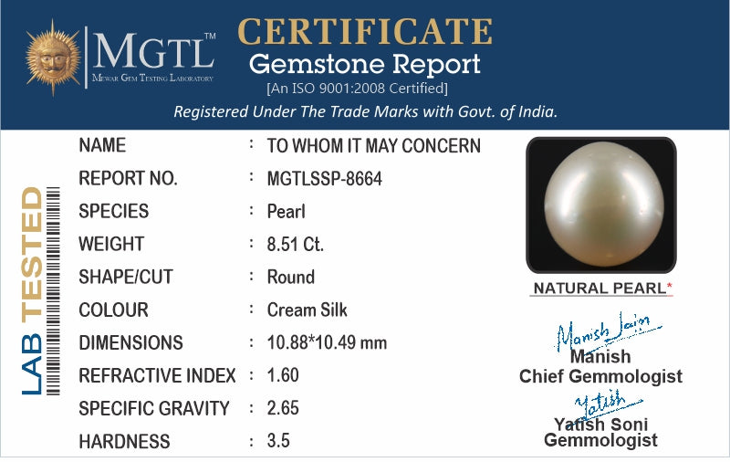 South Sea Pearl - 8.51 Carat Prime Quality SSP-8664