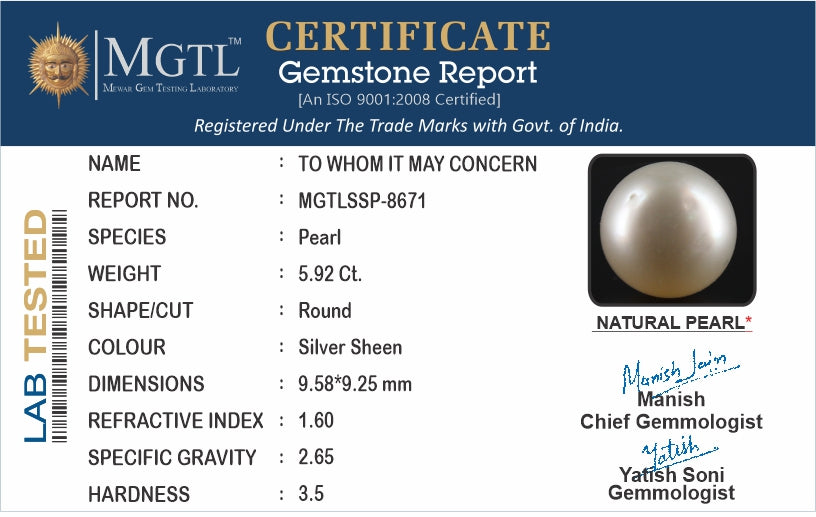 South Sea Pearl - 5.92 Carat Prime Quality SSP-8671