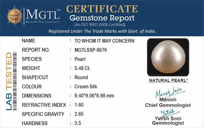 South Sea Pearl - 5.48 Carat Prime Quality SSP-8676