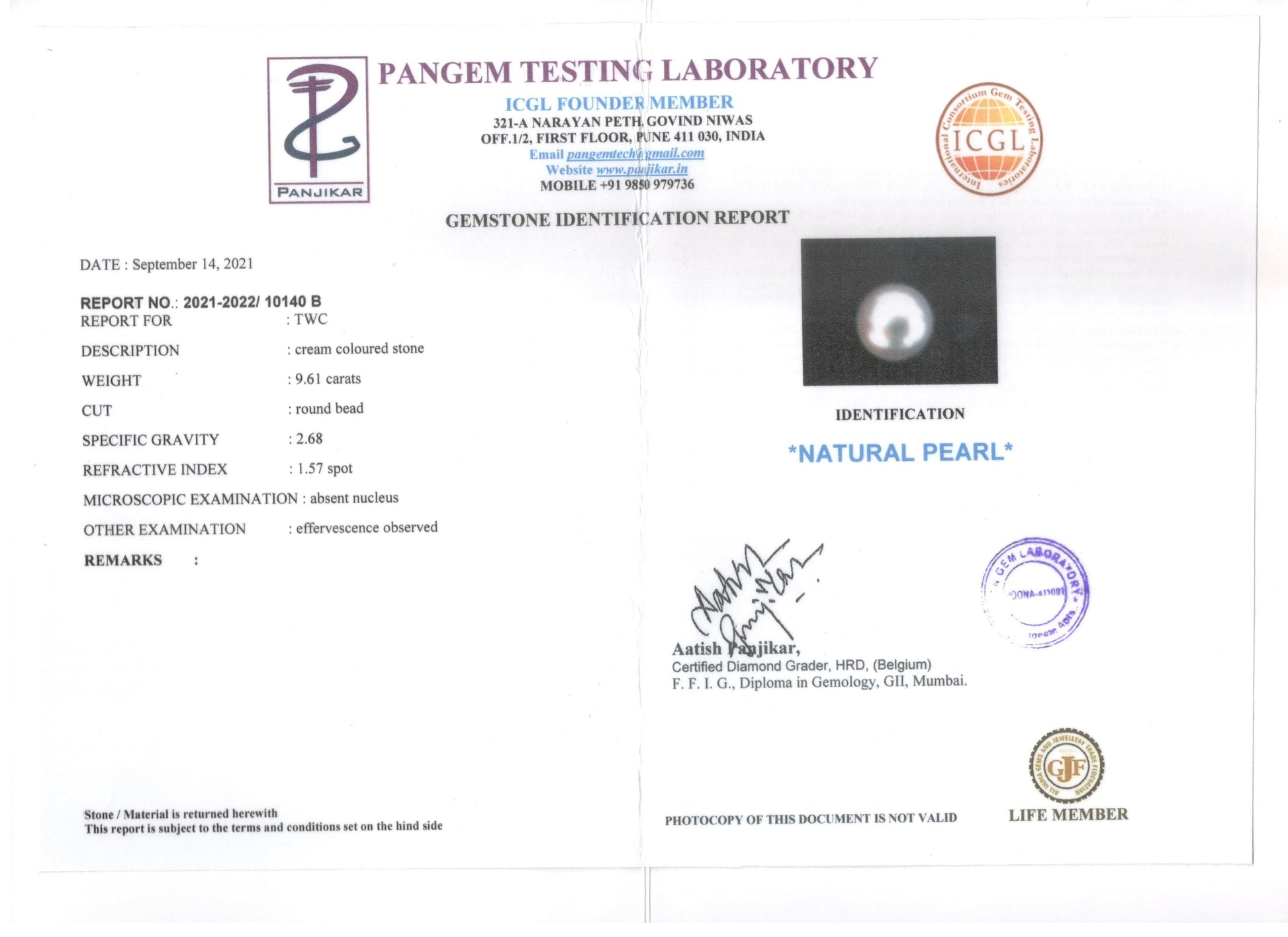 Keshi Pearl - 9.61 Carat Limited Quality SSP-8684