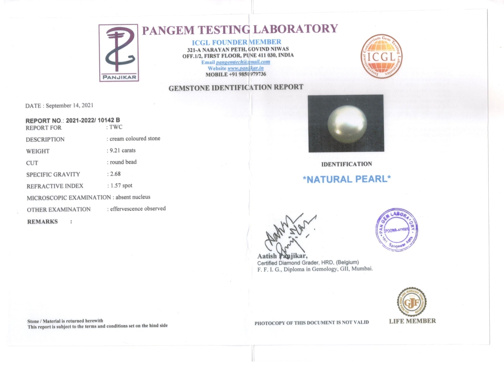 Keshi Pearl - 9.21 Carat Limited Quality SSP-8686
