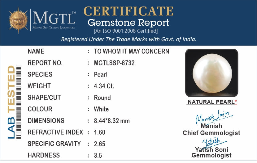South Sea Pearl - 4.34 Carat Prime Quality SSP-8732
