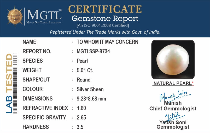 South Sea Pearl - 5.01 Carat Prime Quality SSP-8734