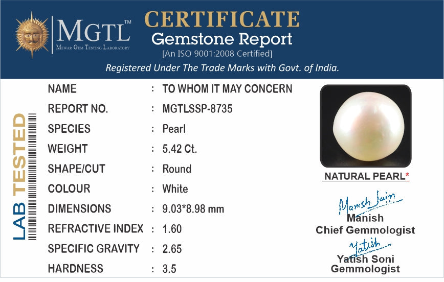 South Sea Pearl - 5.42 Carat Prime Quality SSP-8735