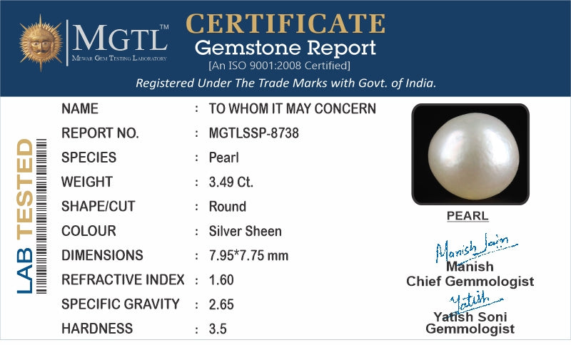 Keshi Pearl - 3.49 Carat Prime Quality SSP-8738
