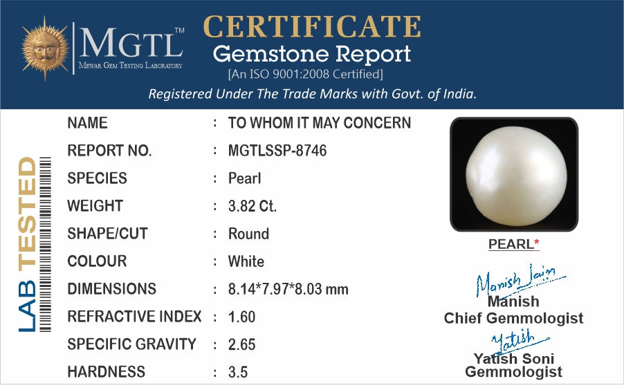 Keshi Pearl - 3.82 Carat Prime Quality SSP-8746