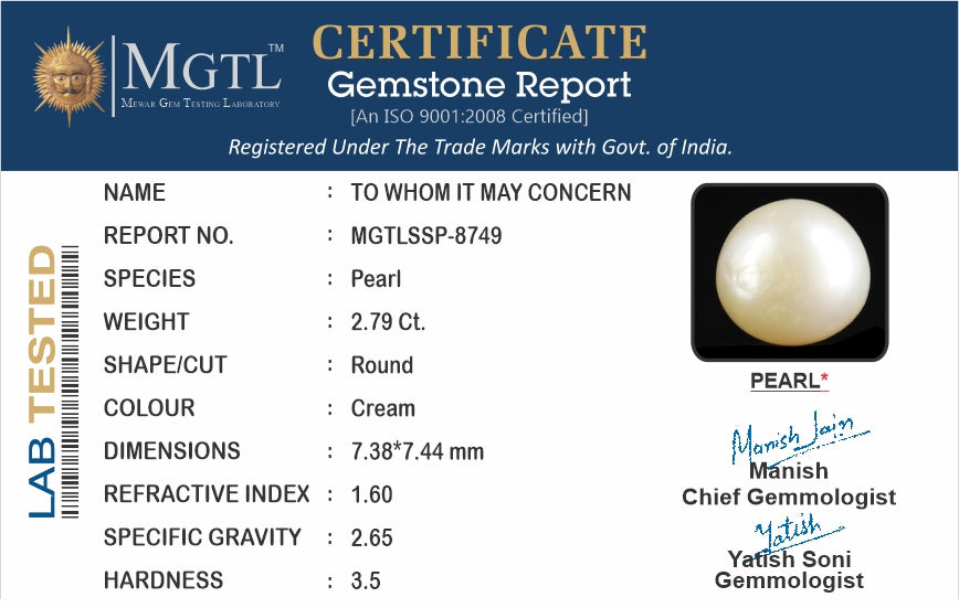 Keshi Pearl - 2.79 Carat Prime Quality SSP-8749