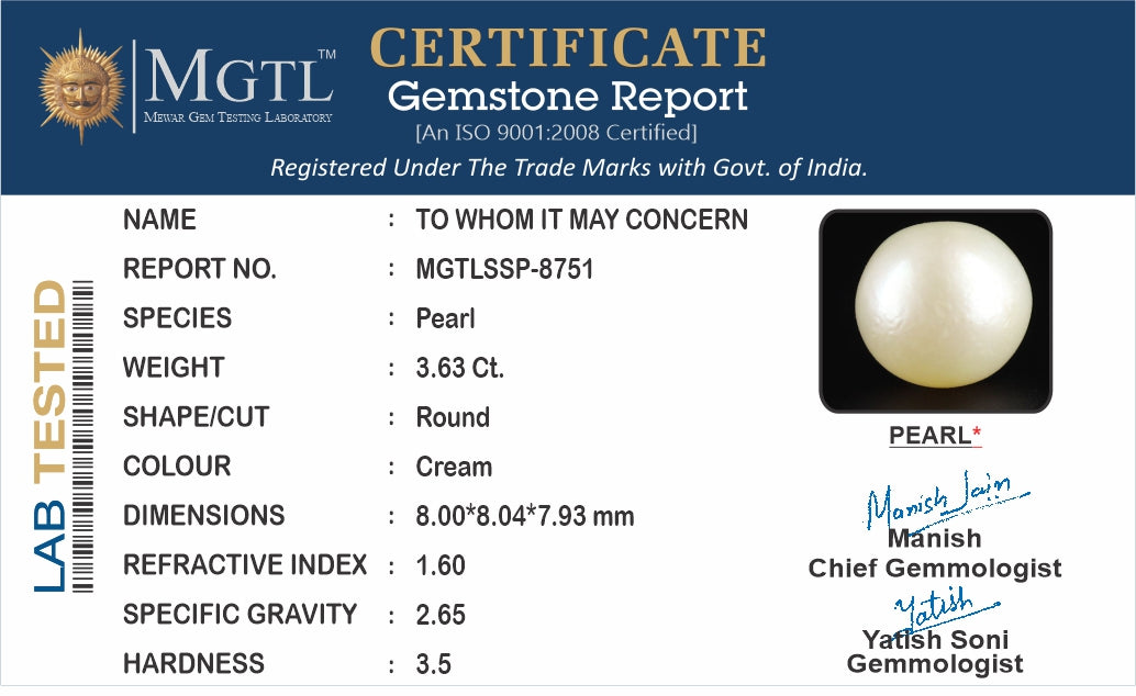 Keshi Pearl - 3.63 Carat Prime Quality SSP-8751