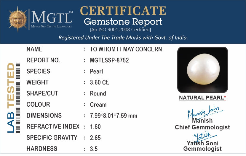 Keshi Pearl - 3.6 Carat Prime Quality SSP-8752