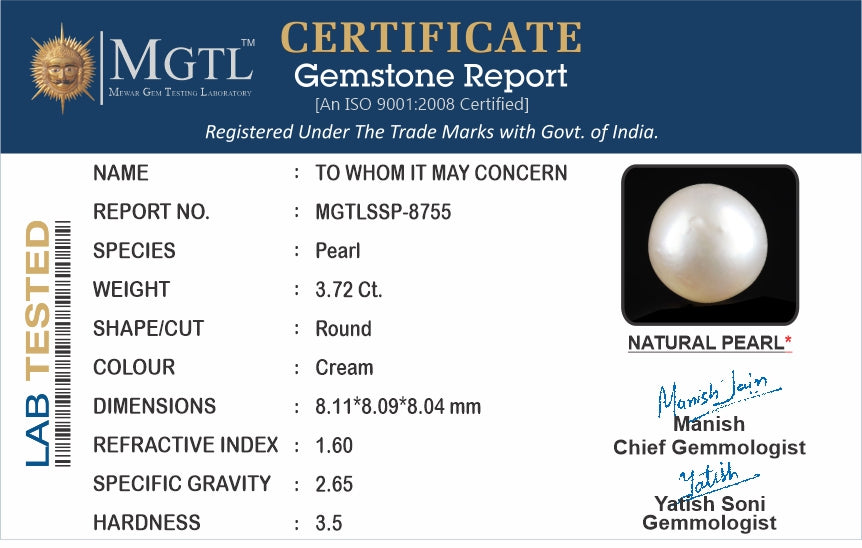 Keshi Pearl - 3.72 Carat Prime Quality SSP-8755