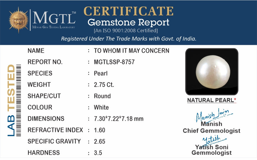 Keshi Pearl - 2.75 Carat Prime Quality SSP-8757