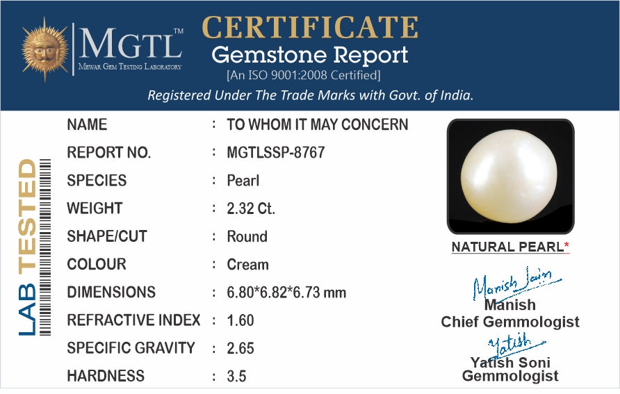Keshi Pearl - 2.32 Carat Prime Quality SSP-8767