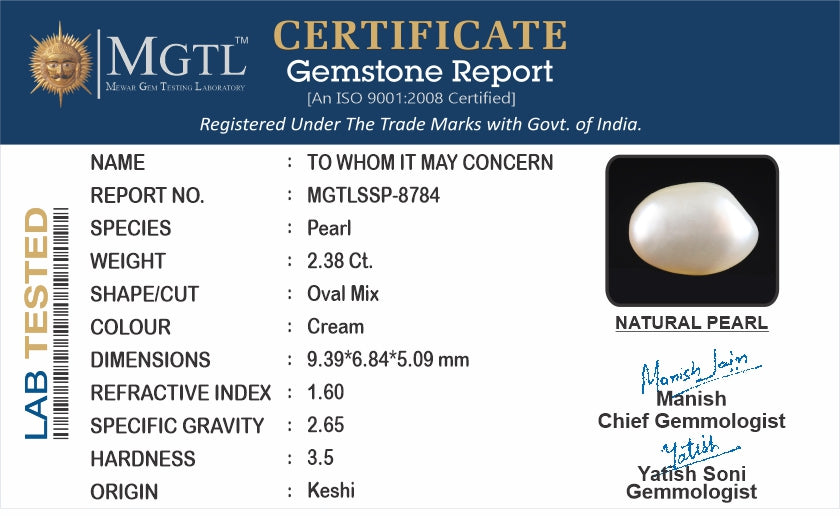 Keshi Pearl - 2.38 Carat Prime Quality SSP-8784