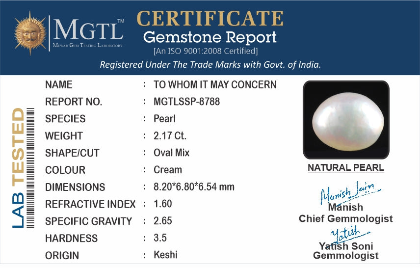 Keshi Pearl - 2.17 Carat Prime Quality SSP-8788