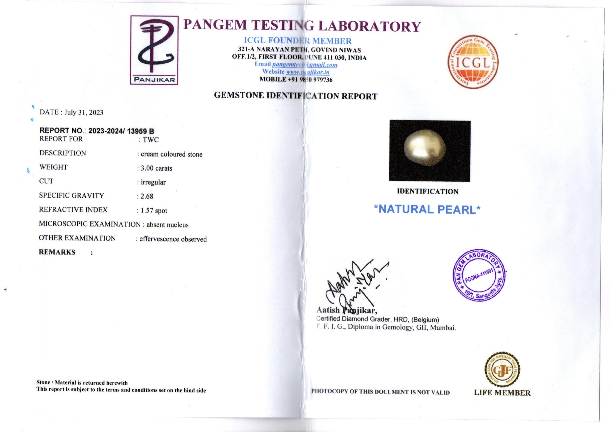 Keshi Pearl - 3.00 Carat Limited Quality SSP-8808