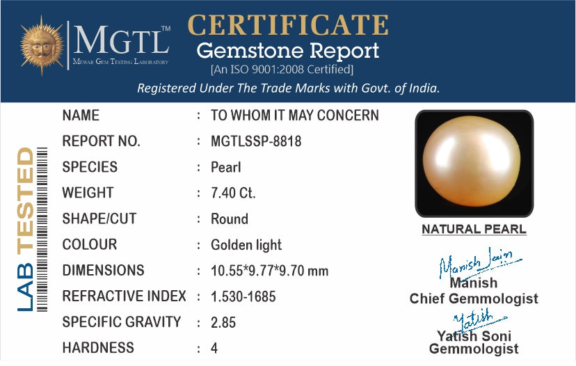 Venezuela Pearl - 7.4 Carat Rare Quality SSP-8818