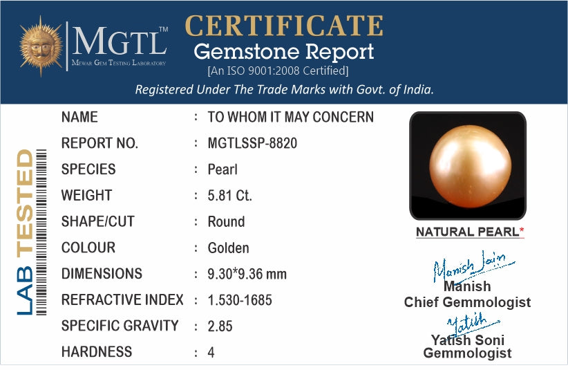 South Sea Pearl - 5.81 Carat Prime Quality SSP-8820