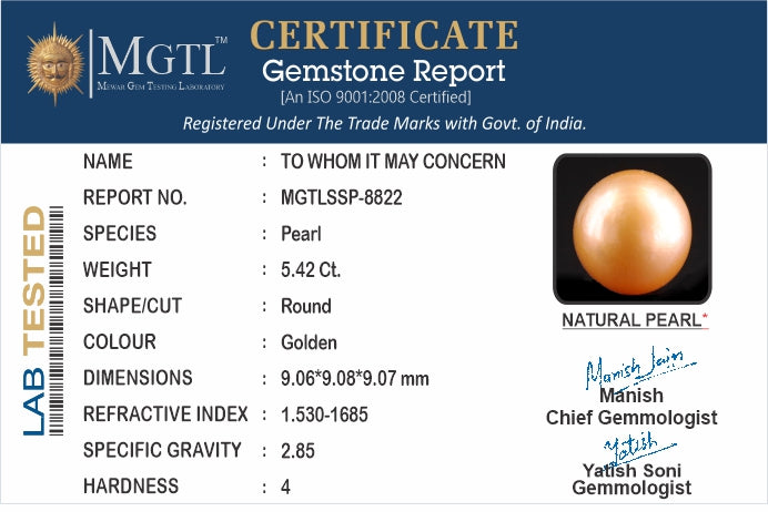 South Sea Pearl - 5.42 Carat Prime Quality SSP-8822