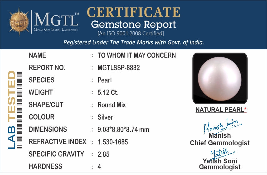 South Sea Pearl - 5.12 Carat Prime Quality SSP-8832