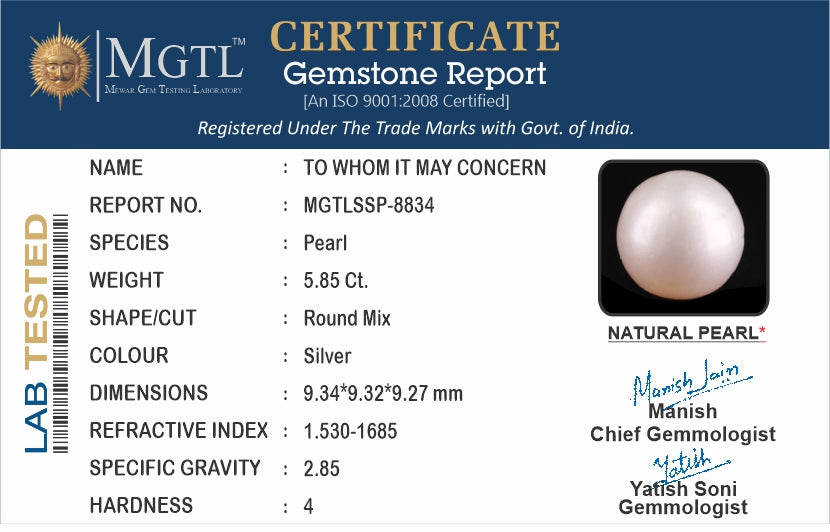 South Sea Pearl - 5.85 Carat Prime Quality SSP-8834