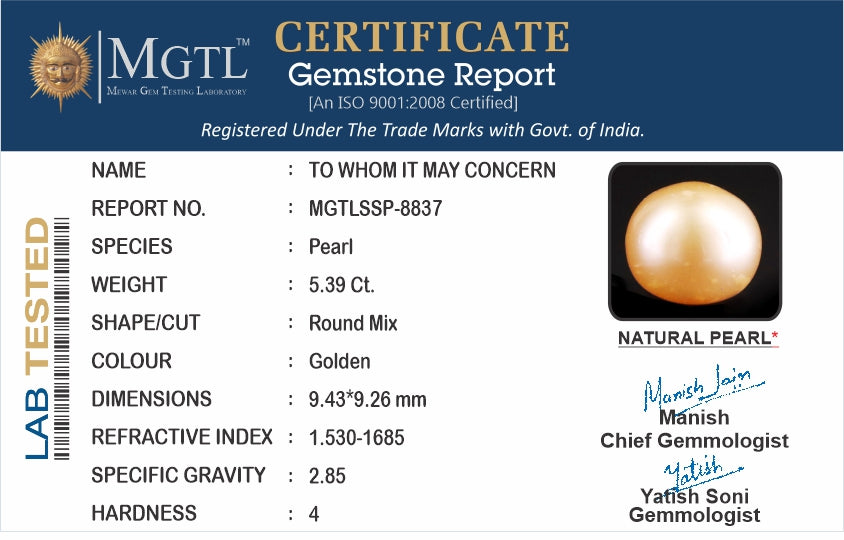 South Sea Pearl - 5.39 Carat Prime Quality SSP-8837