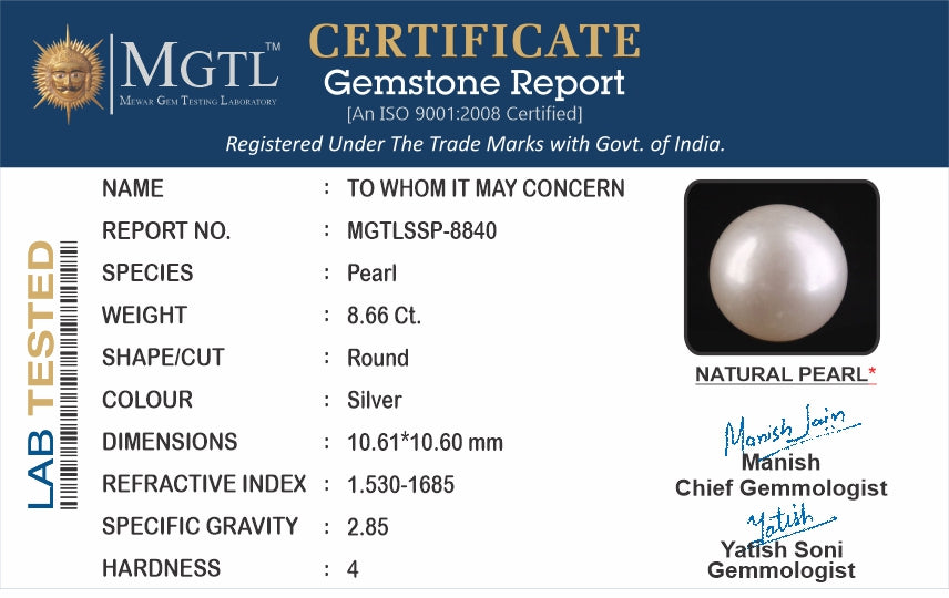 South Sea Pearl - 8.66 Carat Prime Quality SSP-8840