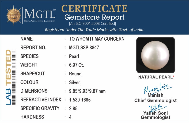 South Sea Pearl - 6.97 Carat Prime Quality SSP-8847