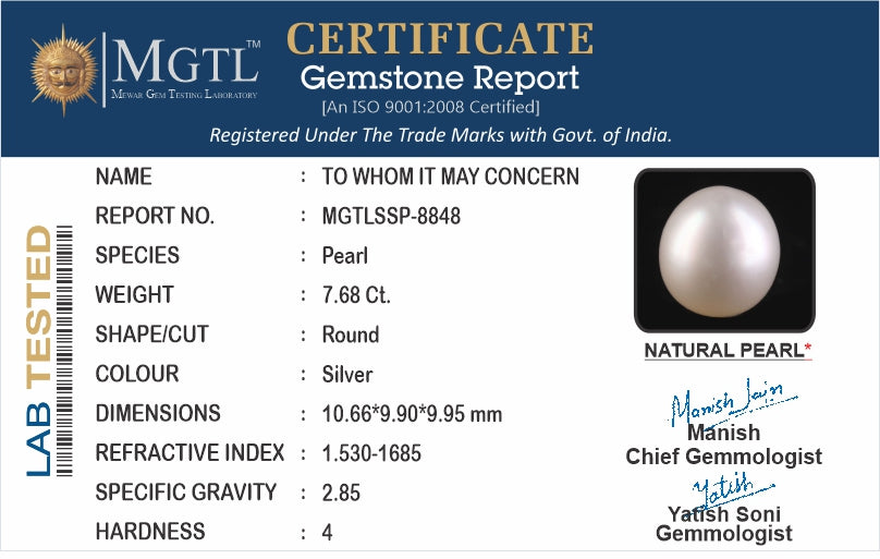 South Sea Pearl - 7.68 Carat Prime Quality SSP-8848
