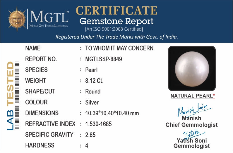 South Sea Pearl - 8.12 Carat Prime Quality SSP-8849