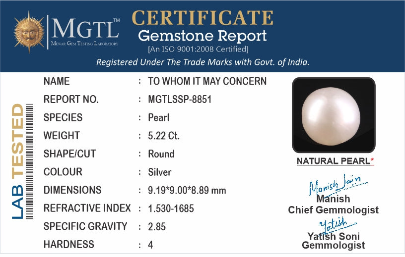 South Sea Pearl - 5.22 Carat Prime Quality SSP-8851