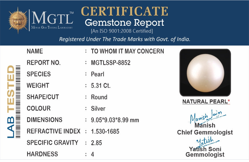South Sea Pearl - 5.31 Carat Prime Quality SSP-8852