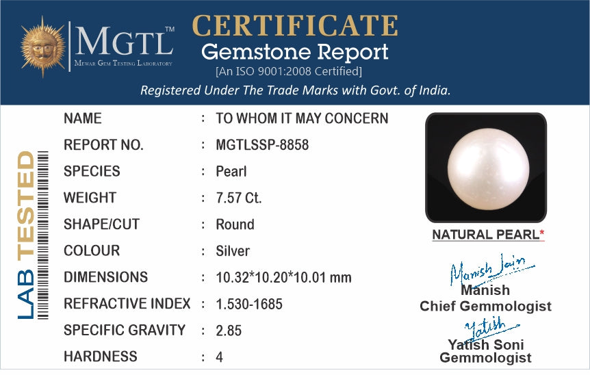 South Sea Pearl - 7.57 Carat Prime Quality SSP-8858