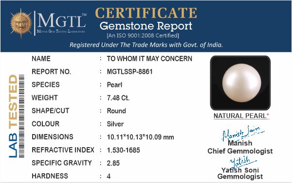 South Sea Pearl - 7.48 Carat Prime Quality SSP-8861