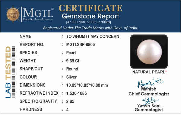 South Sea Pearl - 9.39 Carat Prime Quality SSP-8866