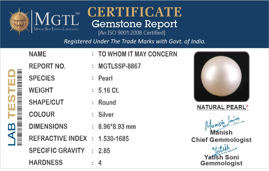 South Sea Pearl - 5.16 Carat Prime Quality SSP-8867