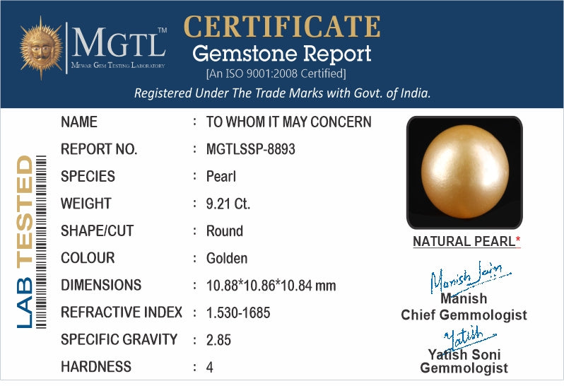 South Sea Pearl - 9.21 Carat Prime Quality SSP-8893