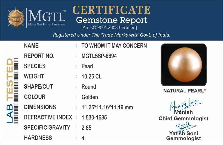 South Sea Pearl - 10.25 Carat Prime Quality SSP-8894
