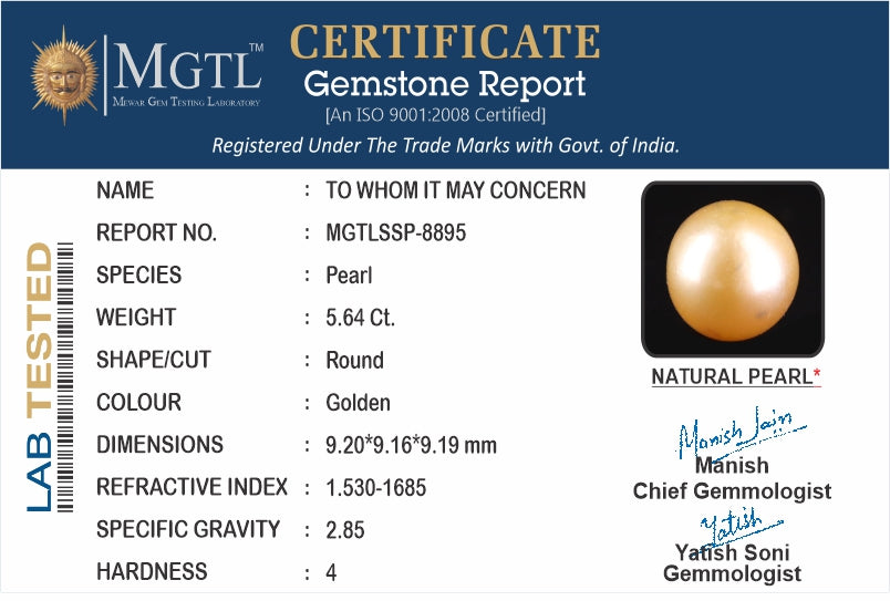 South Sea Pearl - 5.64 Carat Prime Quality SSP-8895