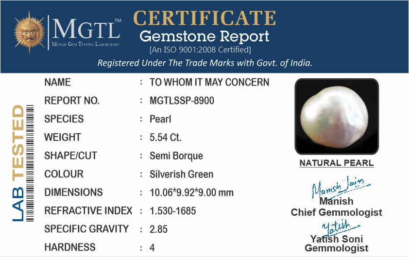 Japanese Keshi Pearl - 5.54 Carat Prime Quality SSP-8900